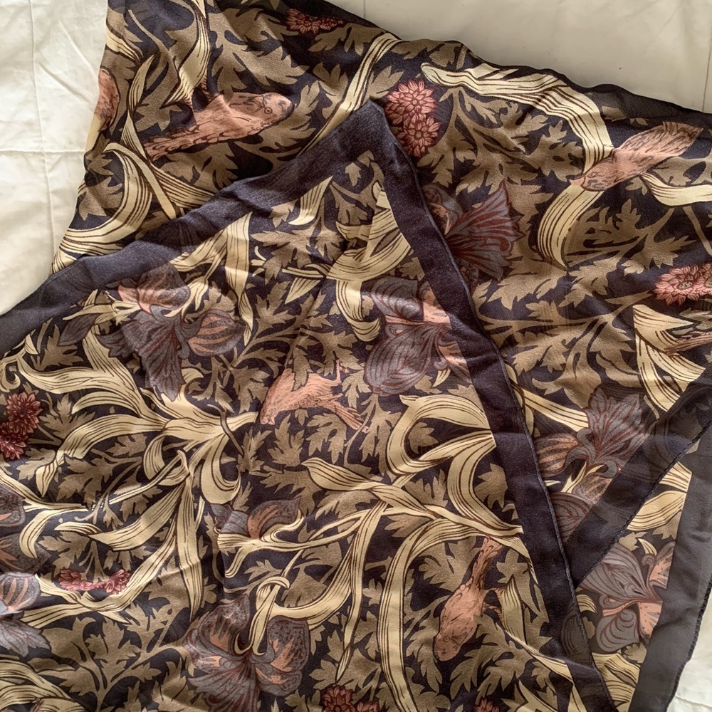 100% silk scarf.